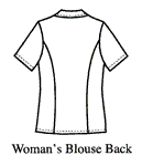 Womens tailored shirt rear view